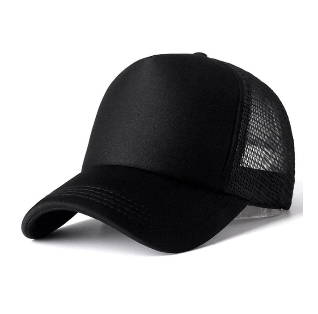 Handcuffs Caps Stylish Casual Baseball Half Mesh Adjustable Cap for Men Women (Black)
