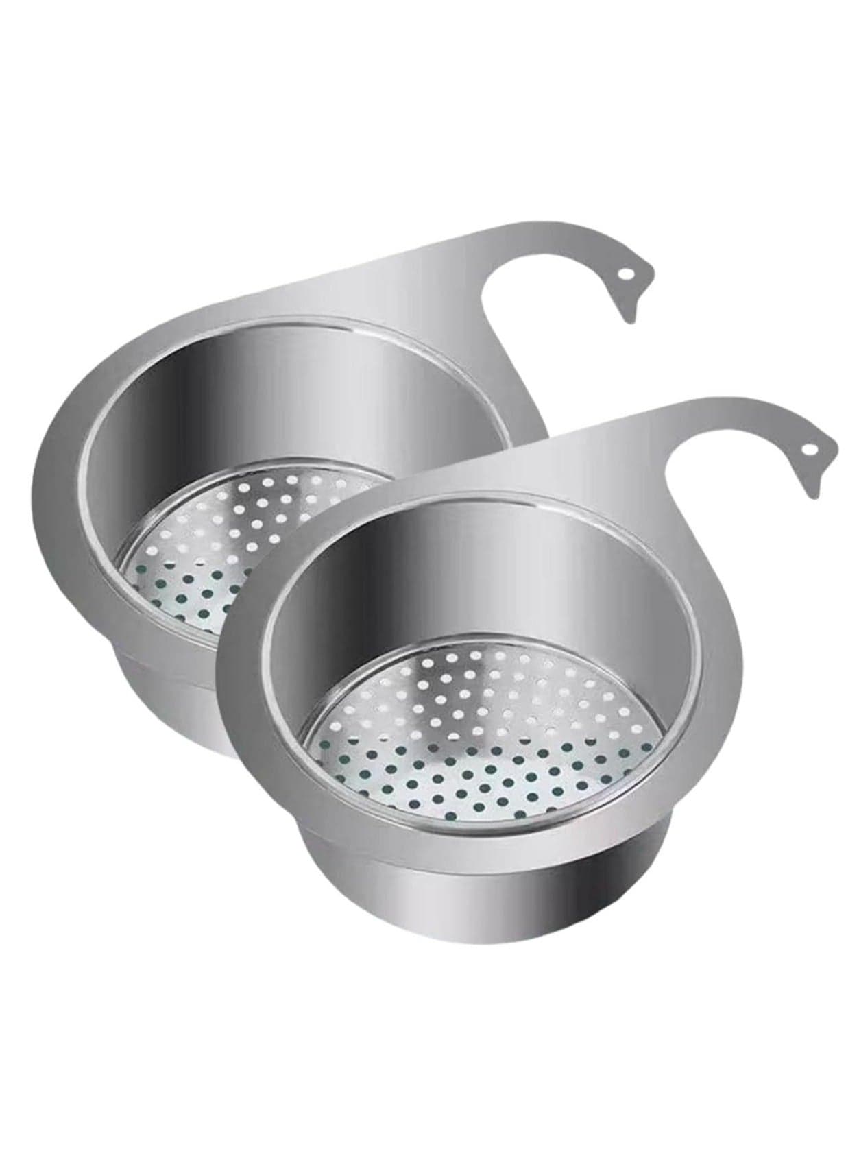 Stainless Steel Swan Sink Strainer Basket, 2024 New Stainless Steel Swan Drain Rack, Faucet Hanging Filter Basket, Kitchen Sink Drain Basket Swan for Kitchen Sink (2pcs)