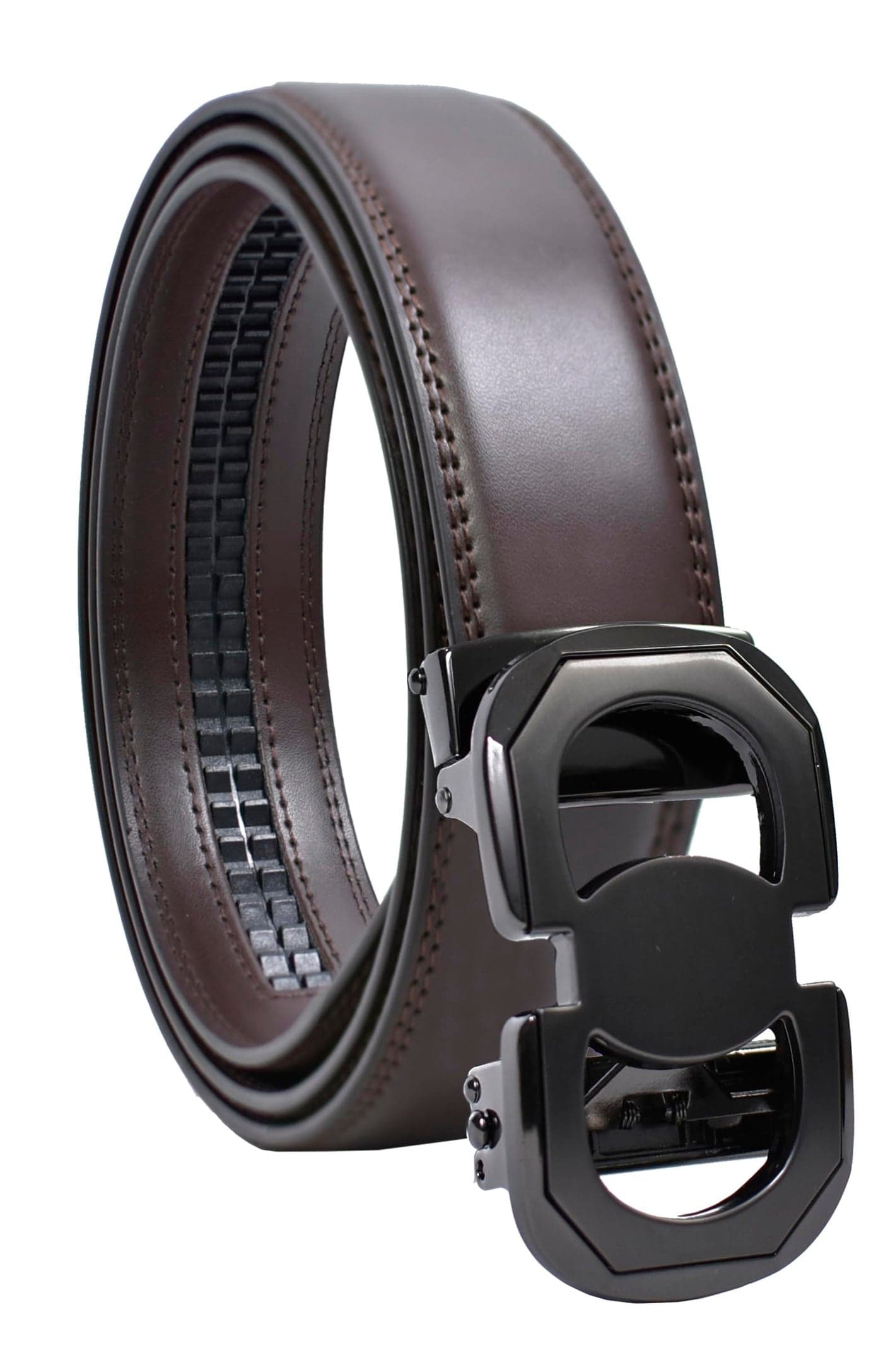 WildHorn Men's Genuine Leather Belt for Men| Premium Auto-Lock Buckle | Adjustable up to 48” | Formal & Casual Wear | Micro-Adjust Fit | Stylish Gift Box Included (DD - Free Size) (COFFEE BROWN)