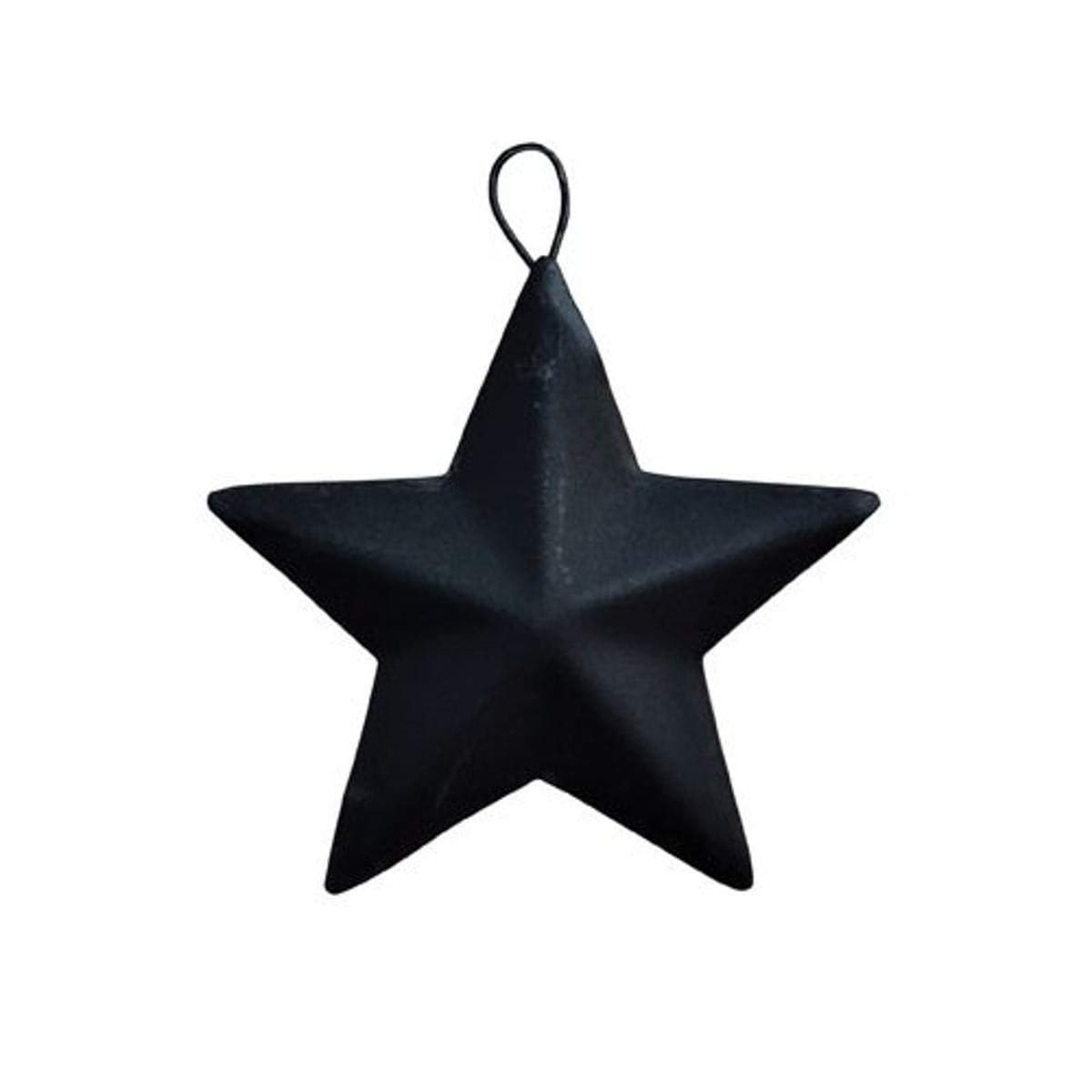 CWI Gifts 12Piece Barn Star Ornament Set 2Inch Black