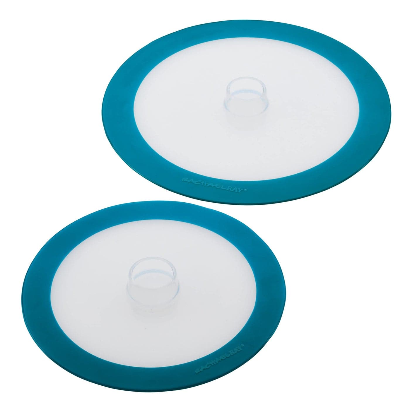 Rachael Ray Tools and Gadgets Silicone Suction Lid Set 2 Piece Teal