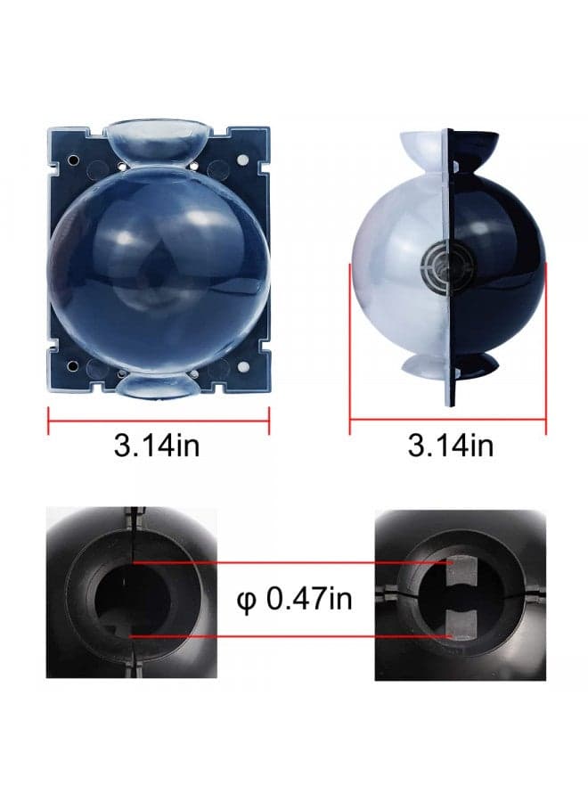MIIIM 10 PCS Air Layering Propagation Kit with Zip Ties, Reusable Half Transparent Grafting Ball, Air Layering Pods Clear, Plant Rooting Grafting Box for Fast Propagation Plants (Medium)