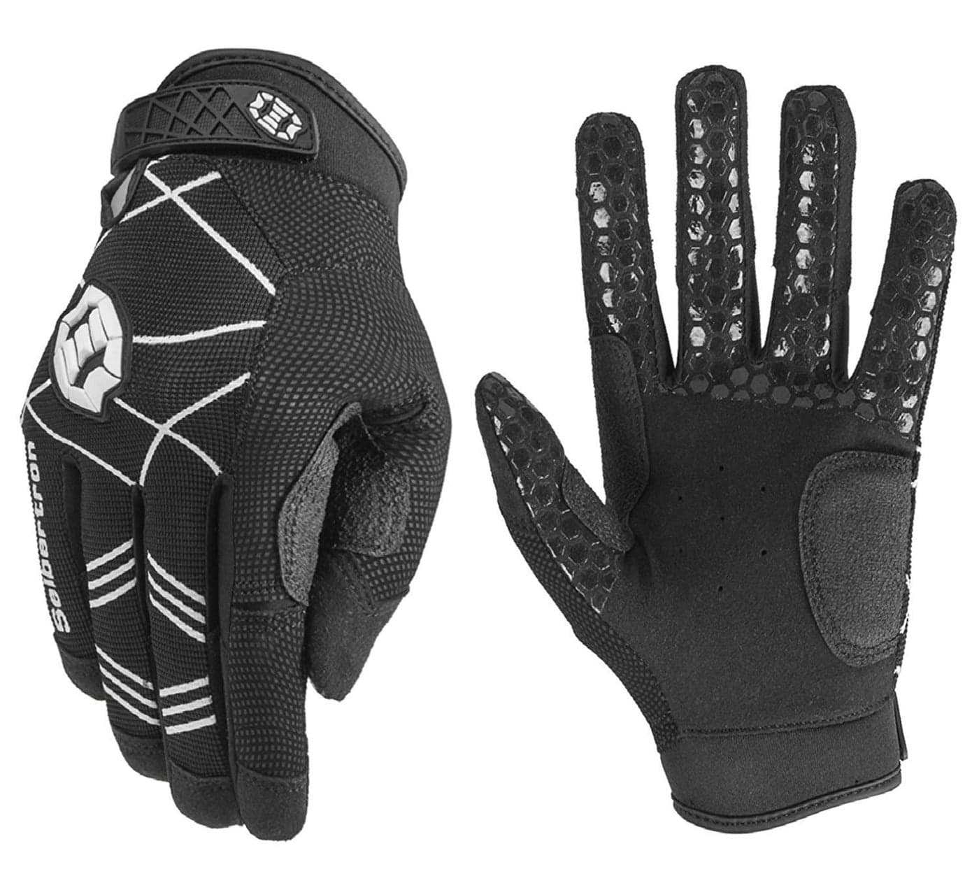 Seibertron B-A-R PRO 2.0 Signature Baseball/Softball Batting Gloves Super Grip Finger Fit for Adult Black M