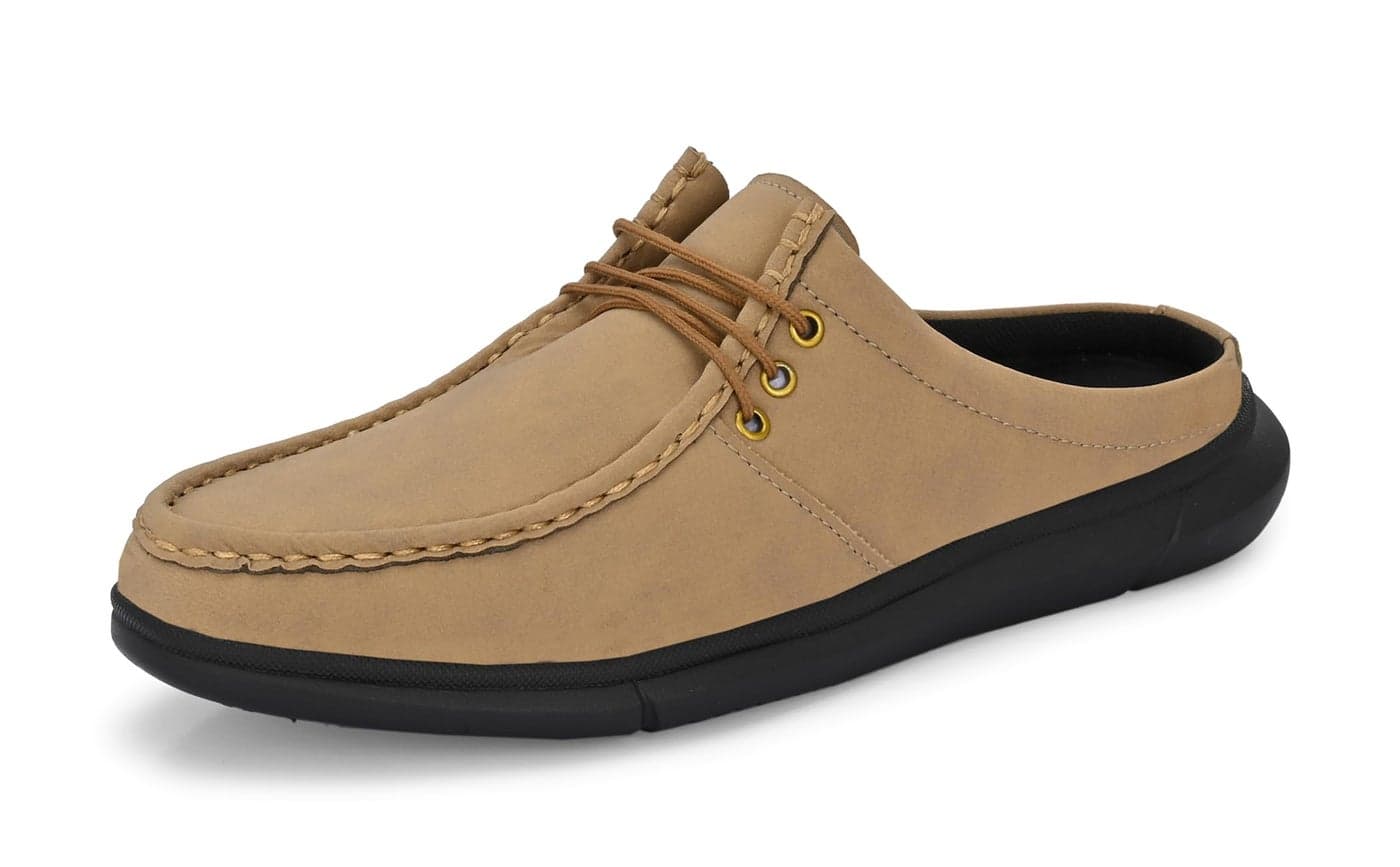 Server Men's Casual Sneakers Sandal | Mules | Clogs | Casual Cut Shoe | Low top Camel