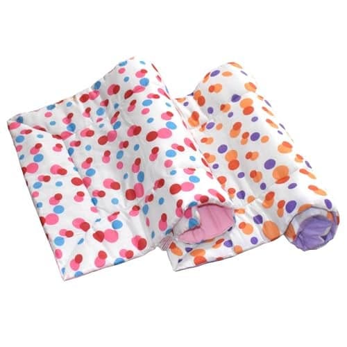 VParents Cotton Crib Sheet for New Born Baby, Soft Cotton Godadi Set for Baby, Godari Bedding Set of 2, Pink & Orange, Preemiee