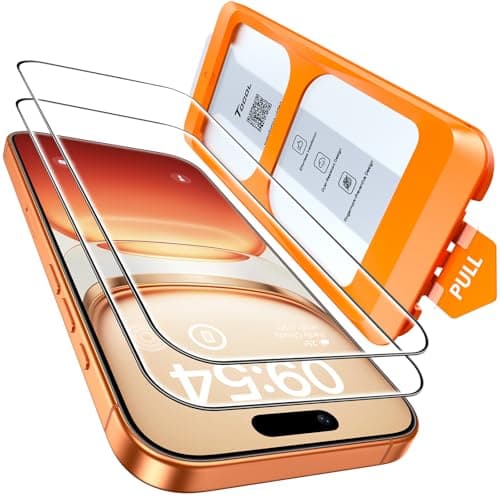 TOCOL for iPhone 17 Pro Screen ProtectoriPhone 16 Pro Sceen Protector 63 Inch 9H Hardness Military Grade Shatterproof HD Tempered Glass for Full Coverage Protection 2 Pack