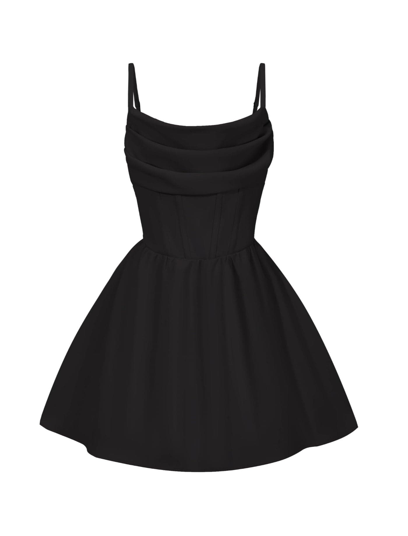 EXARUS Girls Formal Dress Homecoming Dance Teen Graduation Ruched Party Spaghetti Strap Aline Ruffle Dresses Black 8 Years