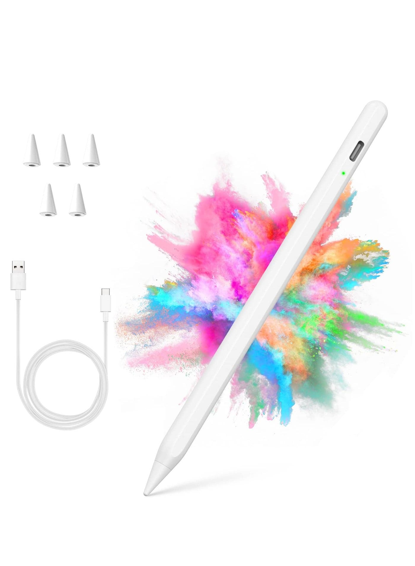 Stylus Pen for iPad with Palm Rejection, Upgraded iPad Pencil Pen Compatible for Apple iPad 10th/ 9th/ 8th/ 7th/ 6th Gen, iPad Mini 5/ 6th Gen, iPad Air 3rd/4th/5th, iPad Pro 11/12.9inch