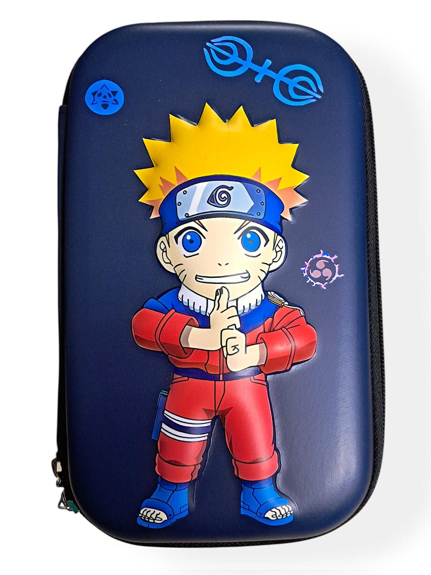 TECHNOCHITRA Ninja Warrior 3D Print Pencil Pouch for Boys | Action Hero Stationery Case with Zipper Mesh Pocket