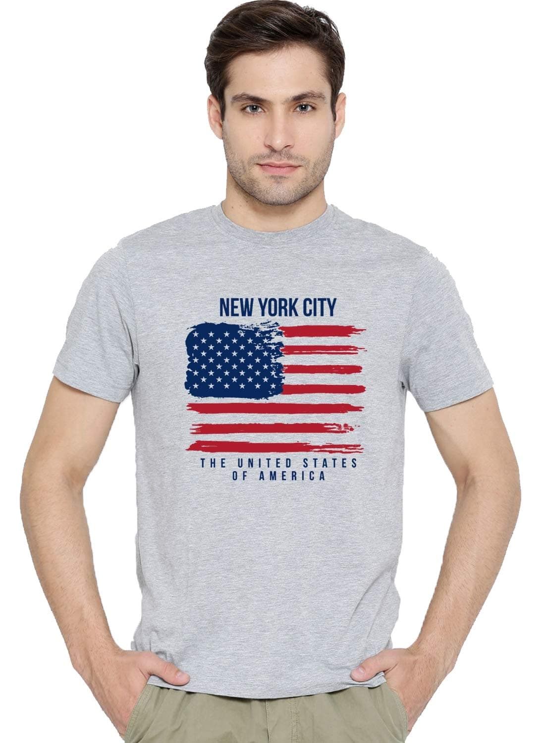 ADRO Men's USA American Flag Printed Cotton T-Shirts (RNR-M-NWW-GR_Grey_L)