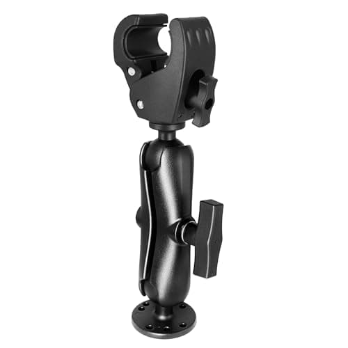 WINDFRD All Aluminum Trolling Motor Stabilizer Mount Greater Support with 15 Ball for 109 to 209 Rails 360 Adjustable Compatible with Minn Kota Rhodan and More Boat Trolling Motor