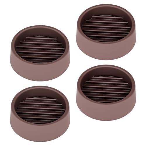 Non Slip Furniture Pads, 1.5” Round Rubber Caster Cups, 4 Pcs Furniture Coasters, Anti-Slip Gripper, Anti Slide Furnitures Feet Floor Protectors for Bed Couch Stoppers - Brown