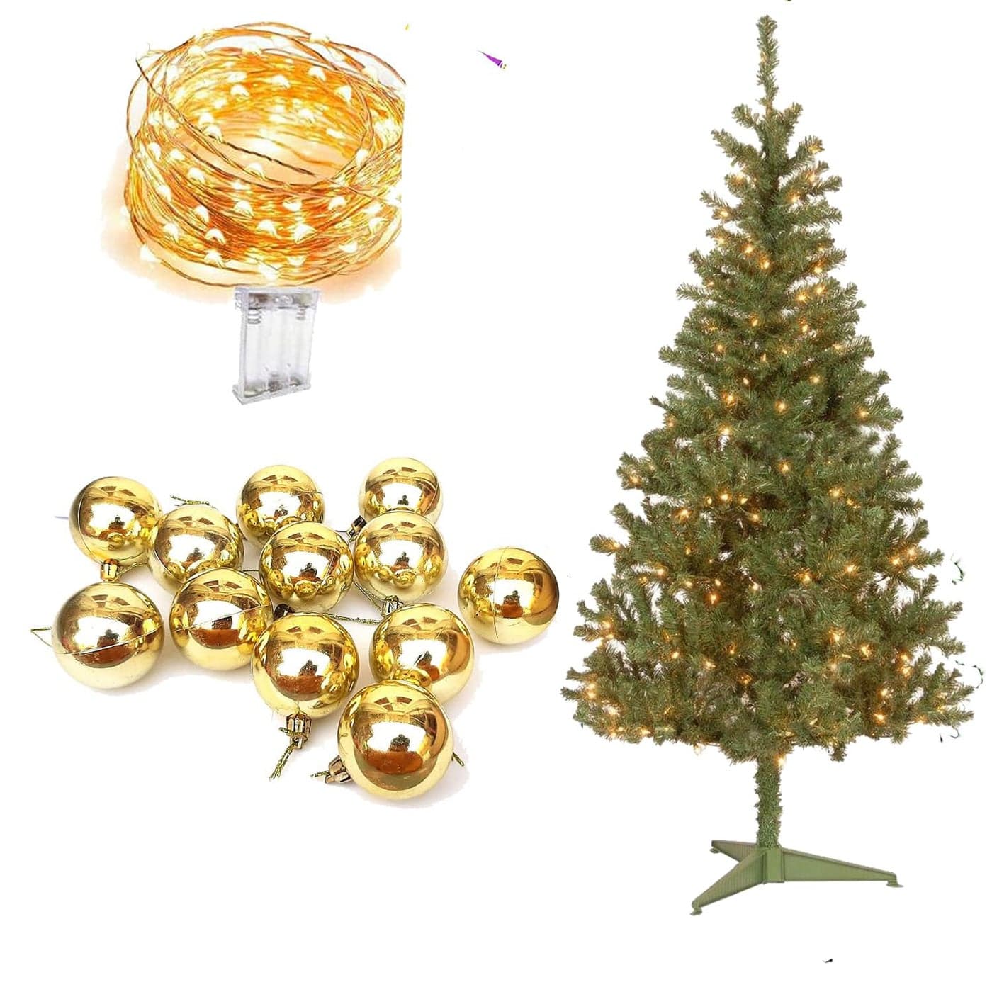 Forty Wings 2 FtFeet Artificial XmasChristmas Tree with Led Christmas Light for Christmas Xmas Decorations