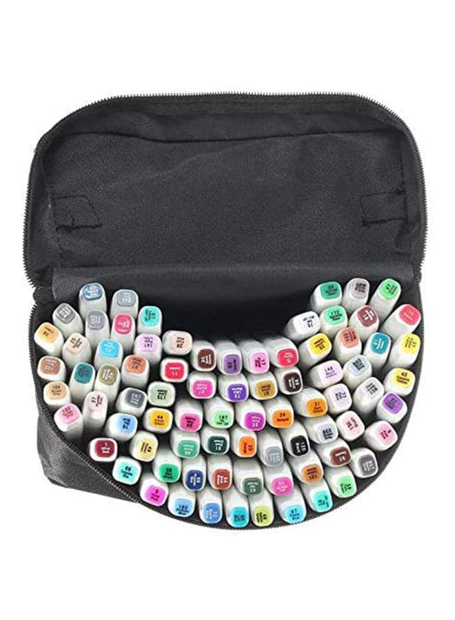 80-Piece Drawing Twin Marker Painting Pen Set Multicolour