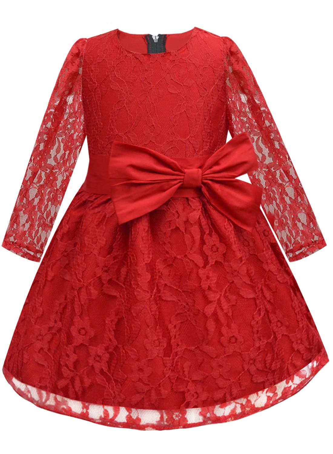 A.T.U.N. Girls Double Bow Dress Red