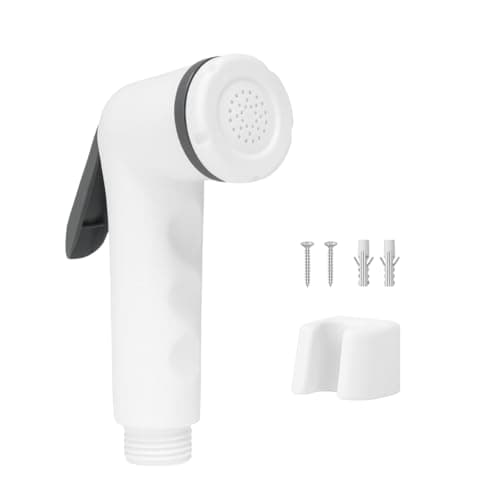 WOYO ABS Plastic Health Faucet Jet Spray with Wall Hook & Screws for Toilet, Baby Care, Pet Bathing & Floor Cleaning High Pressure Leakproof Nozzle Pack of 1