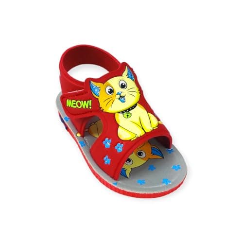 Coolz Kids Chu-Chu Sound Musical Sandals C-06 for Baby Boys and Girls Age 1-3 Years (Red, UK Footwear Size System, Toddler, Age, Medium, 12 Months)