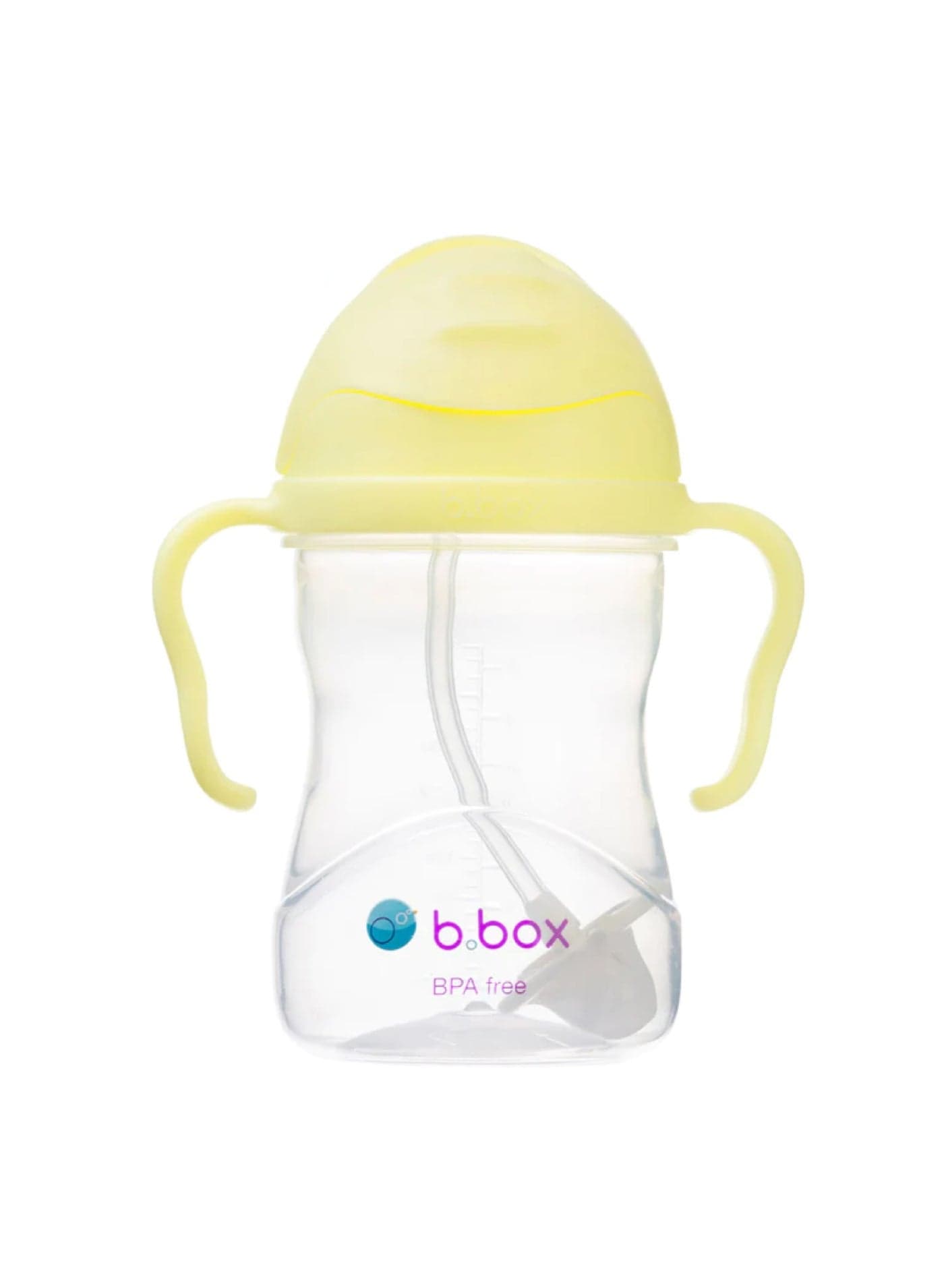 b.box Sippy Cup | Drink from any Angle | Fliptop, Weighted Straw, Leak Proof & Easy Grip | BPA Free, Dishwasher safe | From 6m+ | 240ml (Banana Split)