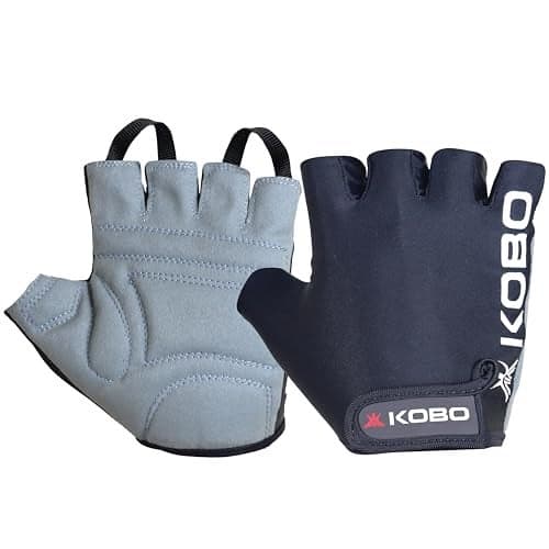 Kobo WTG-05 Leather Gym /Exercise_and_fitness Gloves, Medium (Black)
