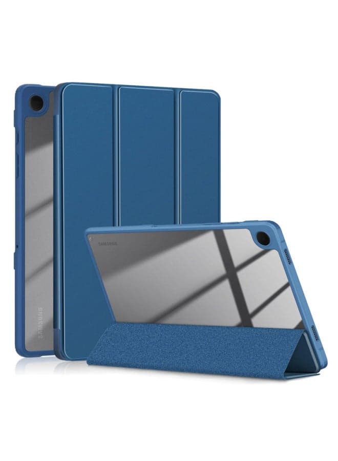 S9FE Acrylic 2024 S10 Tri-Folding Tablet Case For Samsung Tab A9Plus-Color:Dark Blue-Applicable Models:Tab S8 Plus 2022 Model/s7 Fe/s7 Plus 12.4 2021 Model Universal