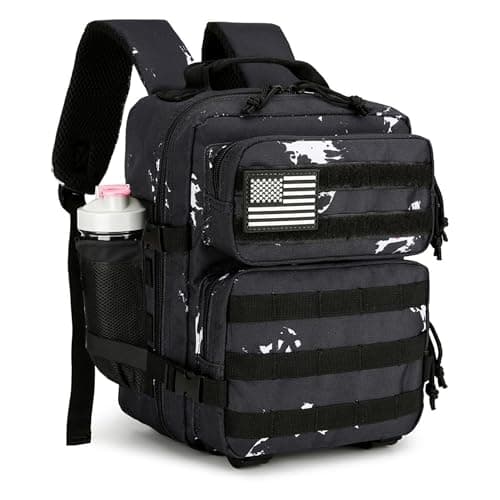 HongXingHai 9L Mini Tactical Backpack for Men and Women Tactical Backpack Small for Hiking Small Tactical Bag Black Lightning