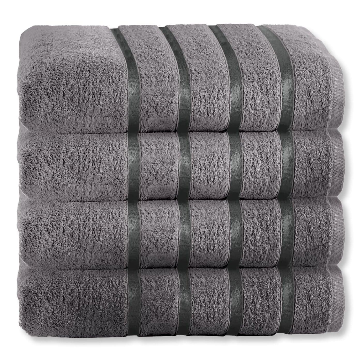 GC GAVENO CAVAILIA Fade Resistant Luxury Extra Absorbent 100 Ringspun Egyptian Cotton 500 GSM Bathroom Set Dark Grey 4 Pk Hand Towel