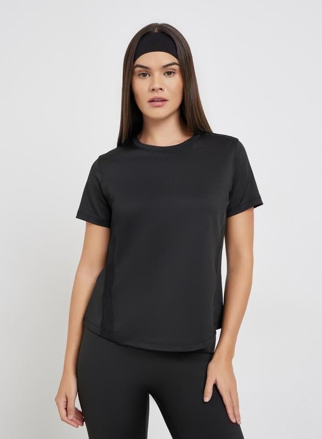 Back Laser Cut Detail Mesh Panel Top — XXL