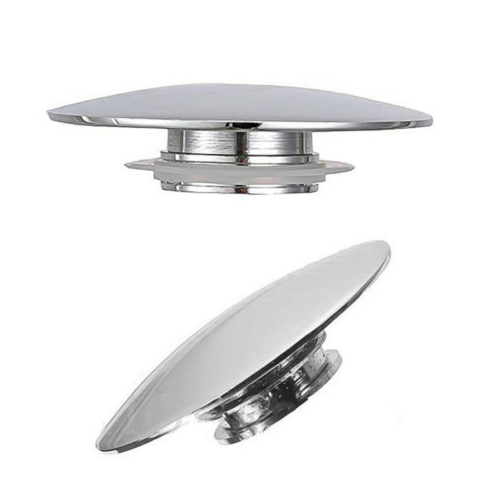 2PCS Basin Waste Easy Pop Up Bathroom Sink Push Button Click Clack Plug 66mm Sink Drain Plug Stopper Bathtub Sink Waste Plug Cap for Washbasin Kitchen Bathroom