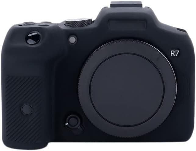 Rieibi EOS R7 Camera Case Silicone Case for Canon eos r7 Digital Camera Protective Cover Silicone for Canon r7 Black