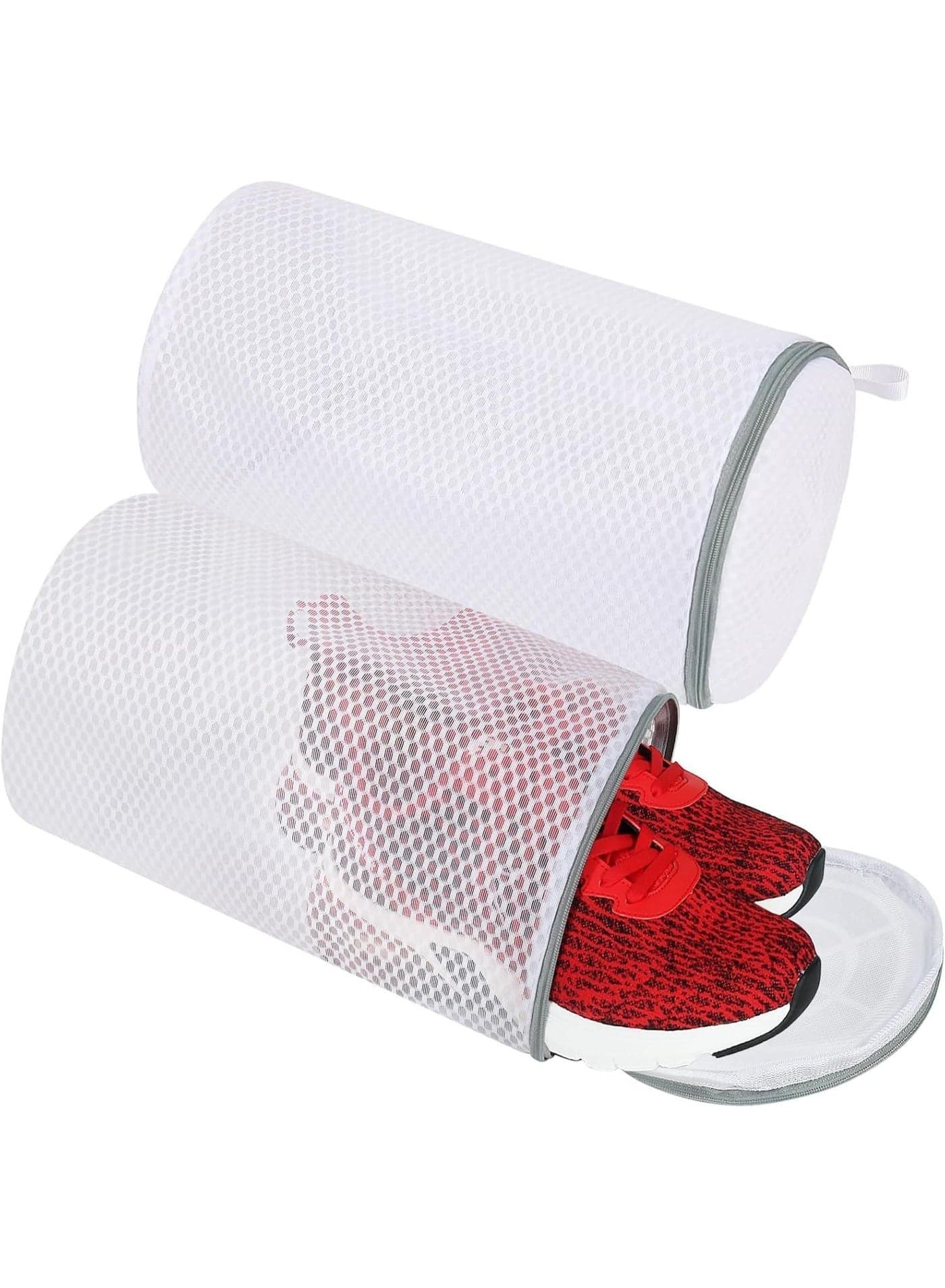 Shoe Washing Machine Bag, 2 Pack Honeycomb Mesh Shoe Laundry Bag with Zipper for Sneakers, Running Shoes, Sock, Bras, Delicates and Toys