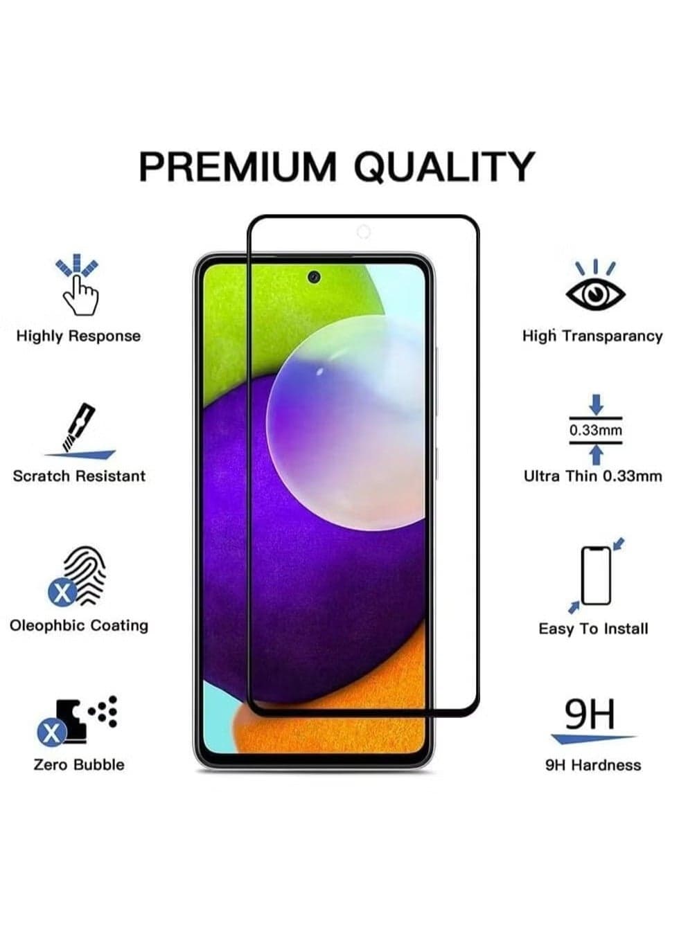 2-Pack 5D Tempered Glass Screen Protectors for Samsung Galaxy M33 with Ultra HD Full Edge-to-Edge Curved Glass 9H Hardness for Maximum Scratch Resistance Anti-Scratch Bubble-Free Application Case-Friendly Fit and Easy Installation for Long-Lasting Screen Protection