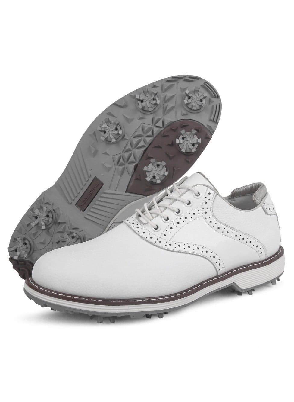 2025 Men's Breathable, Non-Slip Professional Golf Shoes, Leather, Outdoor Training Shoes, Durable, Non-Slip Athletic Shoes, Golf Shoes K50, Long Spikes