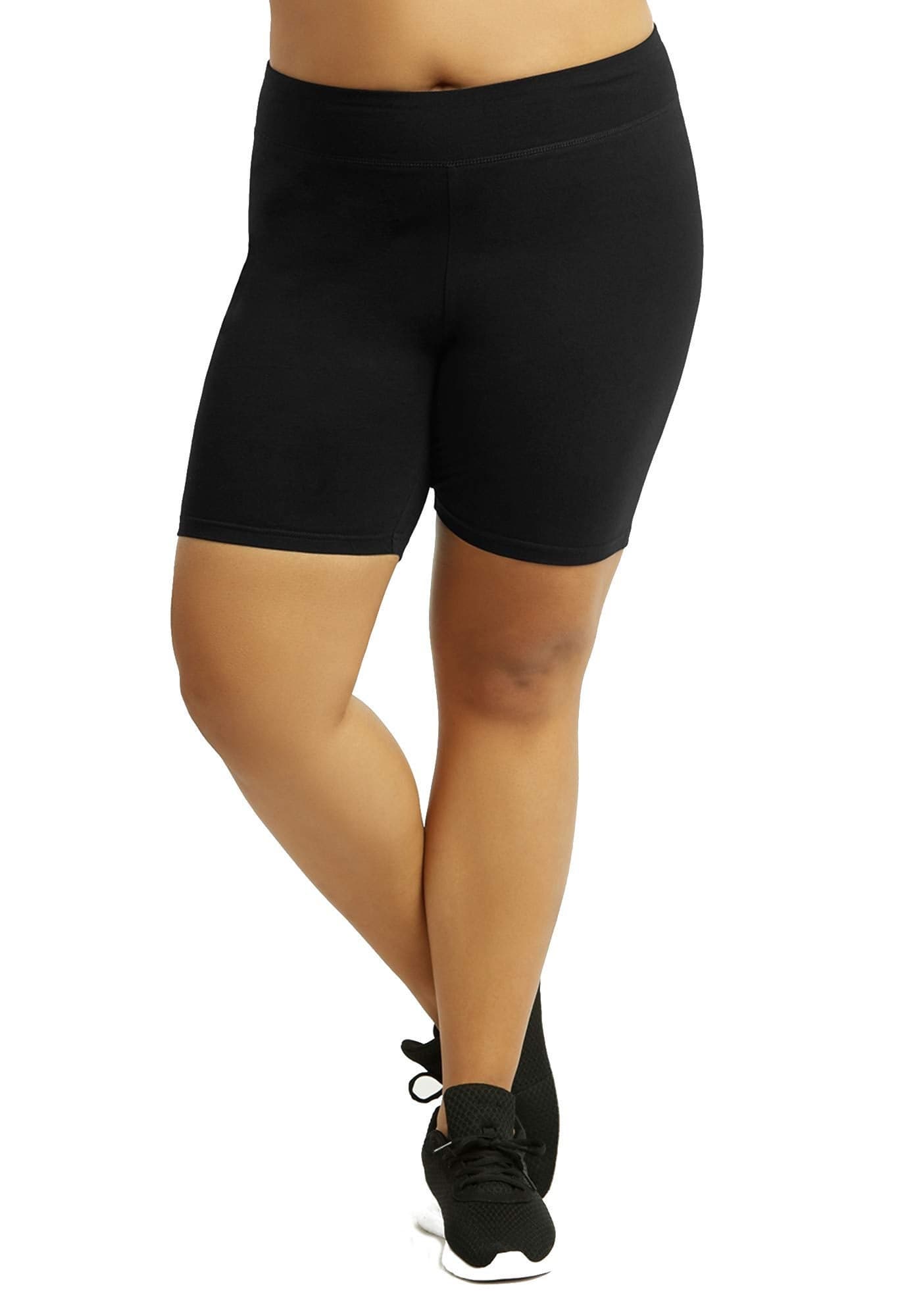 Popular Bike Shorts Women Plus Size - Soft Cotton Biker Shorts. Great Gym, Workout, Running, Yoga Shorts Black 4X