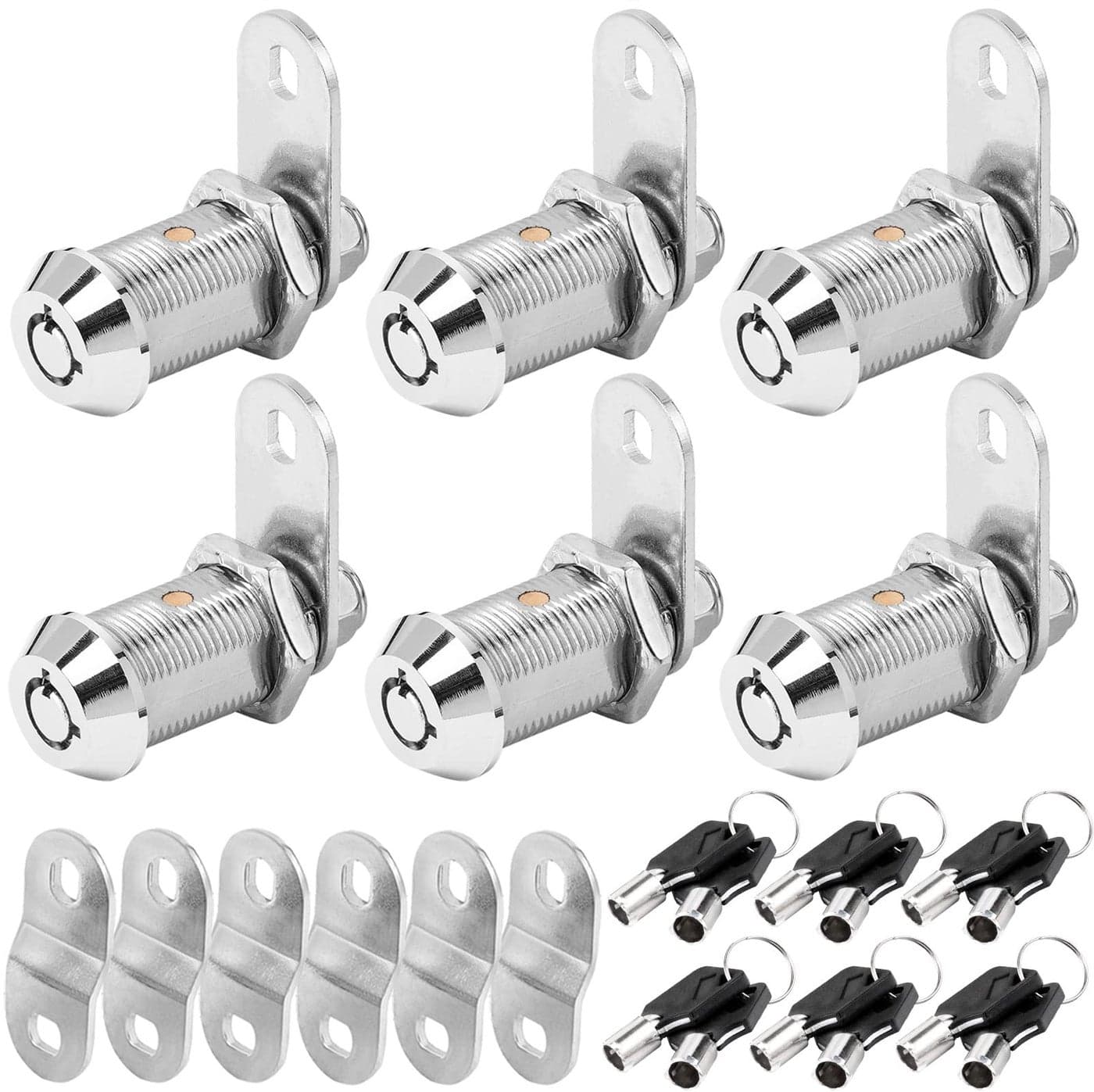 Sissinda Cam Lock RV Storage Locks Keyed Alike 118 Fits on 78 Max Door Thickness RV Compartment Locks for Camper Trailer Locks with Keys118 Inch 6Pack