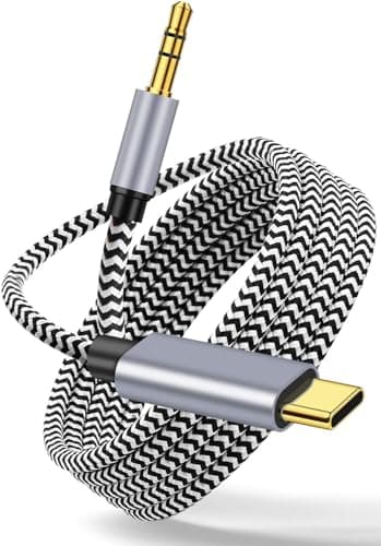 USB C to 3.5mm Audio Aux Jack Cable 4FT, Type C to 3.5mm HiFi Aux Cord for iPhone 16 15 Pro Max 15 Pro 15 Plus, Google Pixel 9 8 7 6 Pro 5,Galaxy S24 S23 Ultra S22 S21 Note 20, OnePlus 7T 8Pro