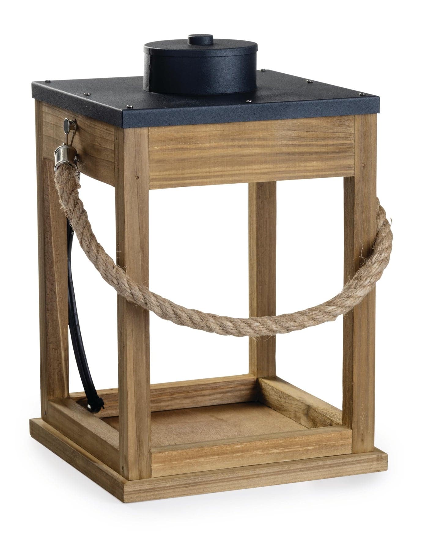 Candle Warmers Etc Wood Rope Lantern for TopDown Warming FlameFree Fragrance
