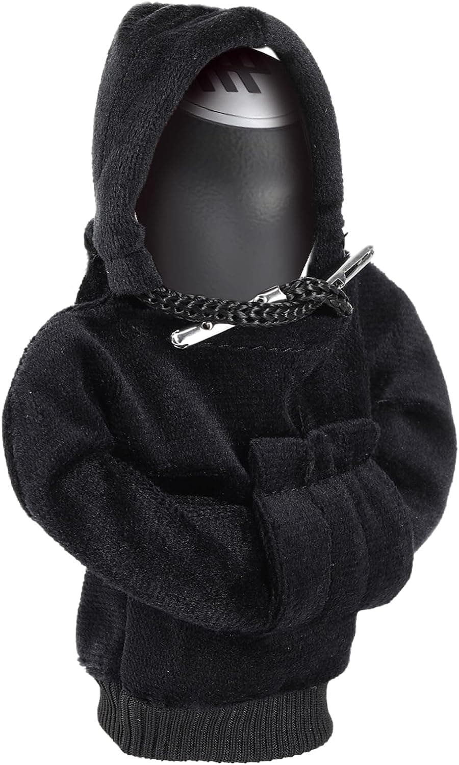 AutoBizarre Plastic Car Interior Decoration Gear Shift Knob Mini Hoodie Cover Sweater Cover 4.7 inch for All Cars, Vans & Trucks (Black)