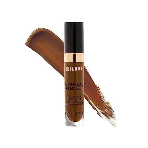 Milani Conceal Perfect Longwear Concealer Cool Toffee 017 Fl Oz Vegan CrueltyFree Liquid Concealer Cover Dark Circles Blemishes Skin Imperfections for LongLasting Wear