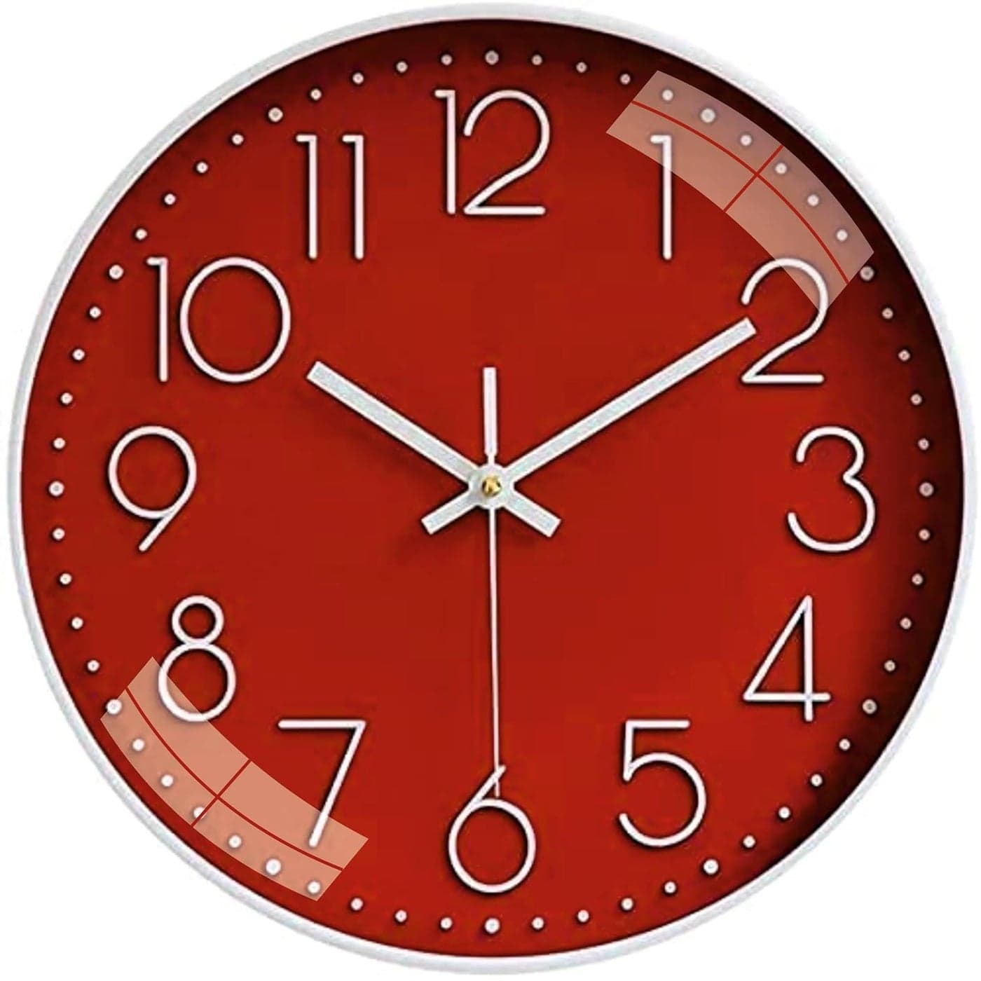 Rylan Wall Clock 12" Silent Quartz Decorative Latest Wall Clock Non-Ticking Classic Clock Battery Operated Round Easy to Read for Room/Home/Kitchen/Bedroom/Office/School/*
