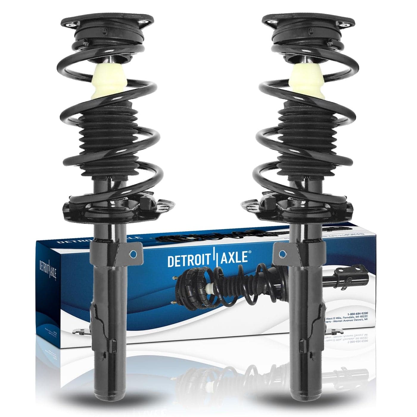 Detroit Axle 2pc Front Struts for 2013 Ford Escape 2 Quick Install Ready Struts Coil Spring Assembly Replacement Suspension Shocks Assembly