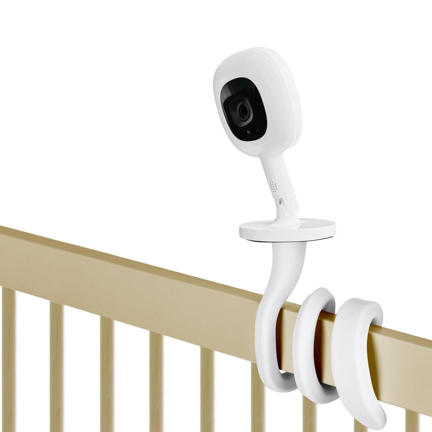 iTODOS Baby Monitor Mount Compatible with Nanit Pro Smart Baby Monitor Flex Stand Versatile Twist Mount Without Tools or Wall DamageTravel Baby Monitor Accessory White