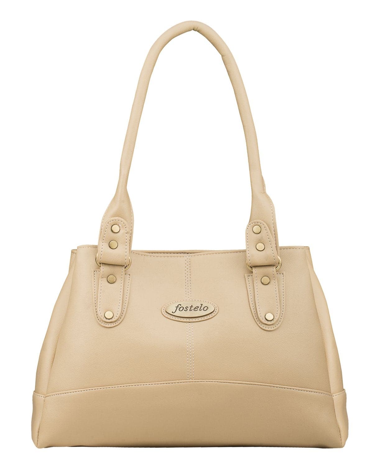 Fostelo Women's Elite Satchel Tote Handbag for Women | Ladies Purse | Stylish Shoulder Bag | Gift For Women | Beige
