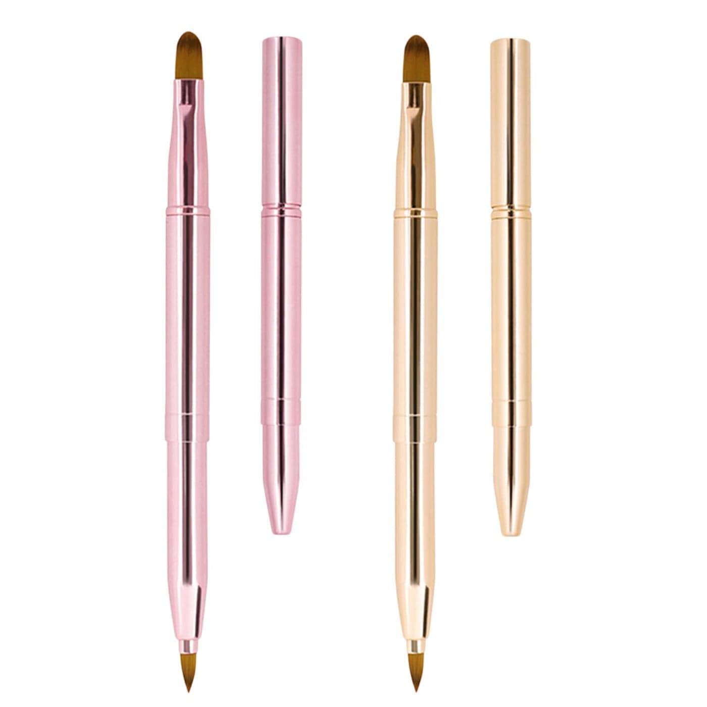 Unaone 2 Pack Lip Brush for Lipstick Retractable Lip Brushes Dualended Makeup Brush for Lipstick Lip Gloss Include Lid