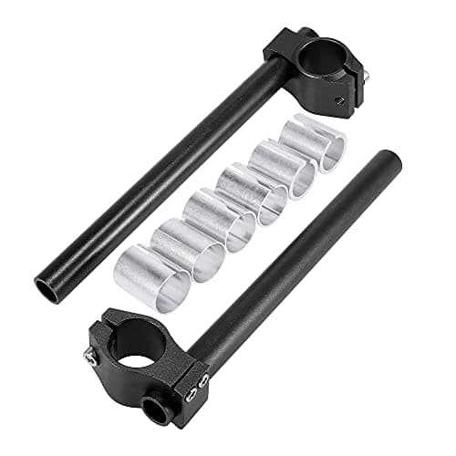 Motoforti 7/8'' Motorcycle CNC Handlebar Adjustable 33MM Fork Tube Handle Bar Replacement Black Universal