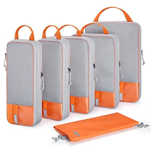 BAGSMART Compression Packing Cubes for Travel, Lightweight Vacation Essentials, Suitcase Organizer Bags, Durable Luggage Organizer, 6/4/2 Set Options
