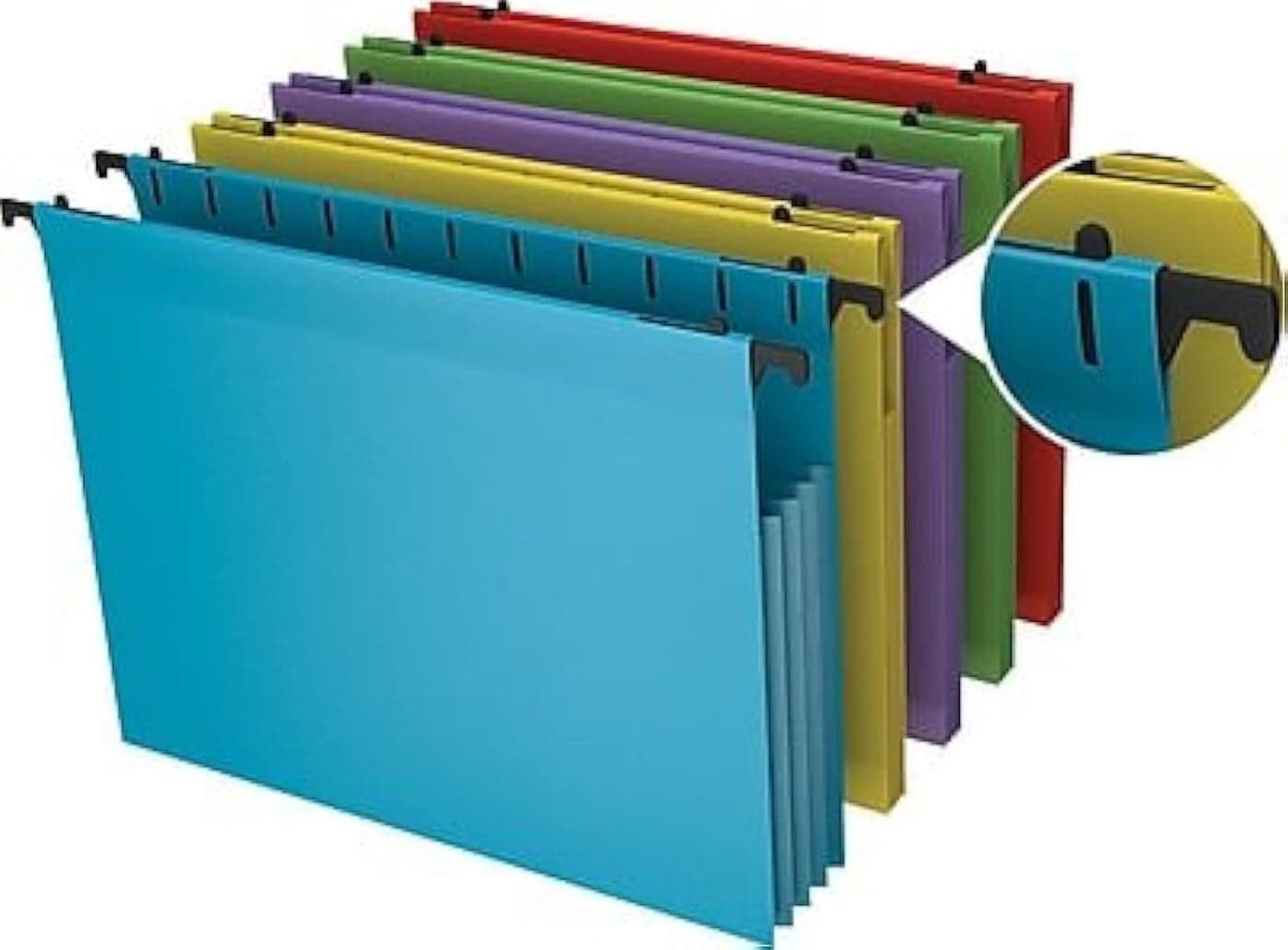 STAPLES Poly Expanding Hanging File Pockets Letter Assorted 5Pack 3 Packs of 5