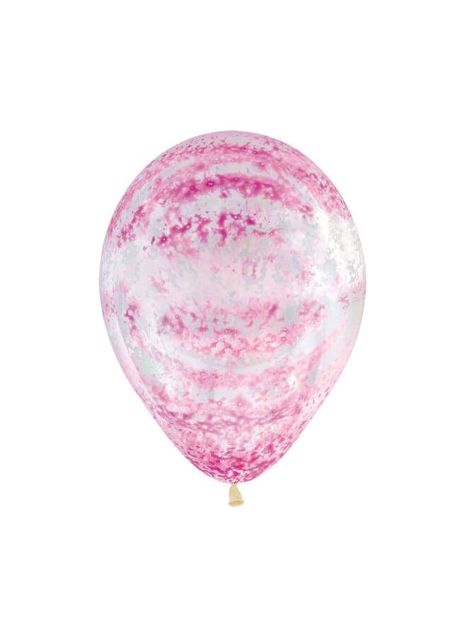 25 Piece All Over Crystal Clear Graffiti Rose Balloons