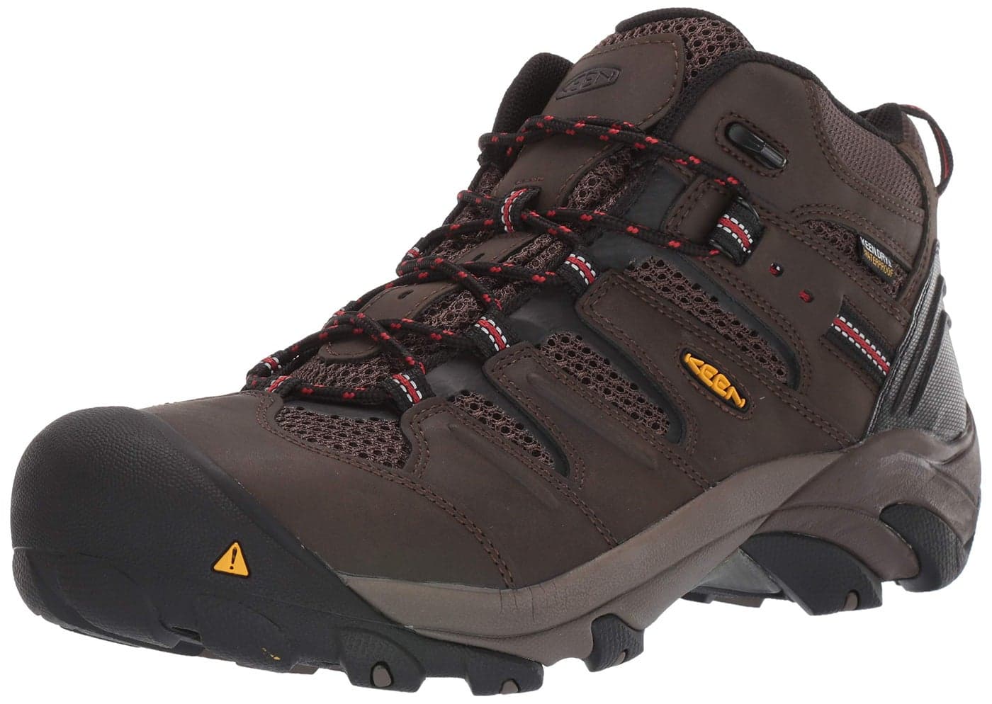 KEEN Utility Mens Lansing Mid Height Steel Toe Waterproof Work Boots Cascade BrownBrindle 9 Wide