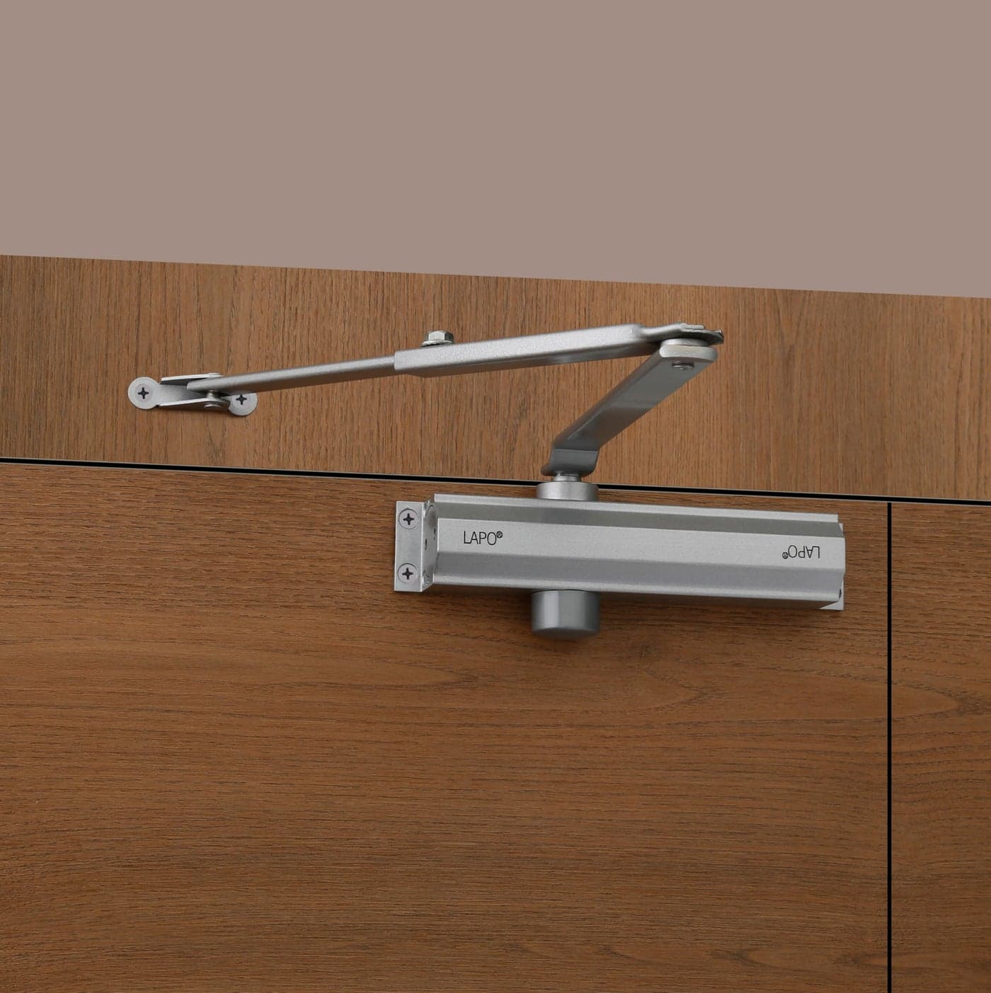 LAPO Heavy Duty Aluminium Automatic Hydraulic Double Speed Door Closer for Home Office | Aluminium and Wooden Soft Door Closers with Fitting Set for All Door Weight Up to 80 Kg (Silver Finish)