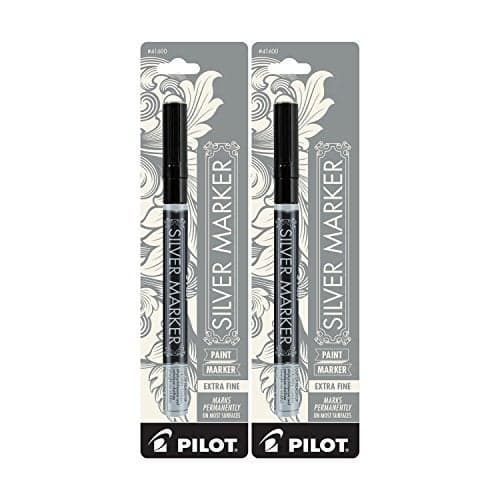 Pilot Silver Metallic Permanent Paint Marker Extra Fine Point 2PACK41600